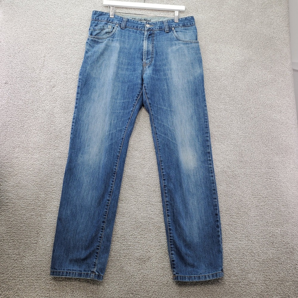 Emidio Tucci Jeans Mens Size 34/32 Blue Straight Leg 100% Cotton Denim